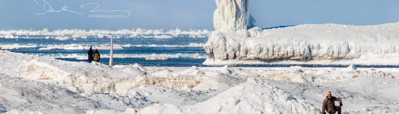 Muksegon North Breakwater Light, iced